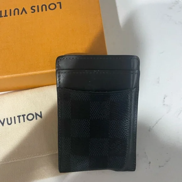 Louis Vuitton Blue Pince Damier Cobalt Card Holder Wallet